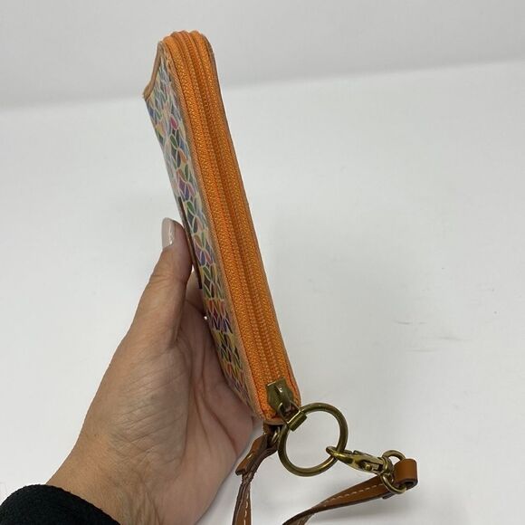 Fossil Coated Canvas & Leather Wristlet Wallet - Picture 6 of 7